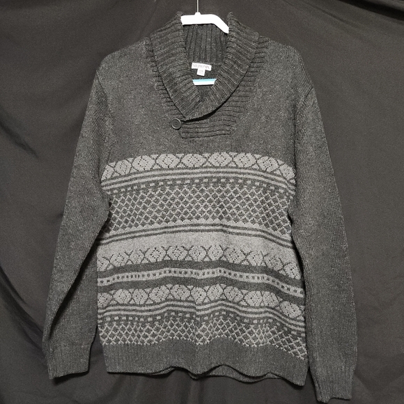 MERONA 70%ACRYLIC/30% WOOL BLEND COWL/BUTTON NECK MENS SWEATER MENS SIZE XXL - Picture 1 of 11